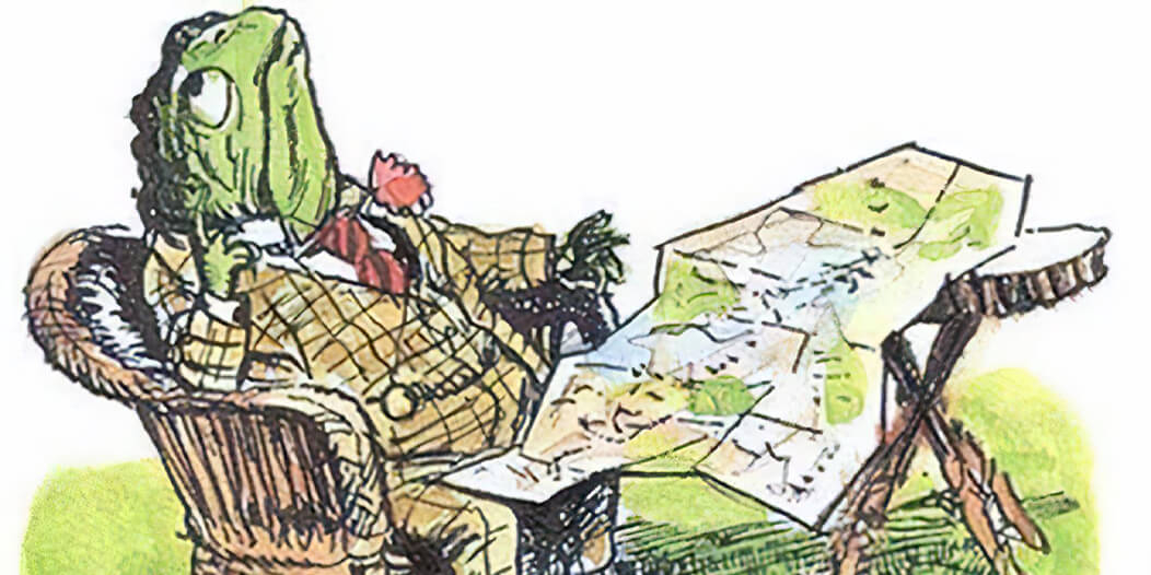 Mister Toad Reading a Map